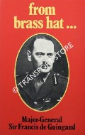 Book cover of From Brass Hat to Bowler Hat by de GUINGAND, Major-General Sir Francis